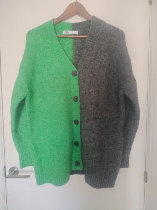 Chaqueta de punto combinada Zara