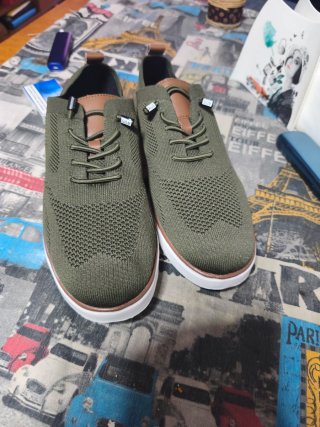 Zapatillas de vestir verde oliva