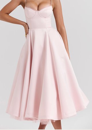 Vestido House of CB Rosa con Corsé