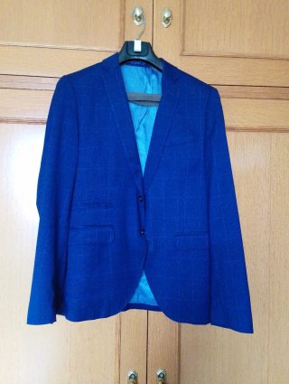 Traje Azul con americana, pantalón y camisa NO VE