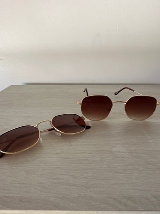 2 Pares de Gafas de Sol Montura Dorada