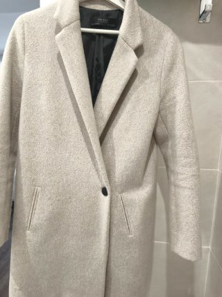 Abrigo Zara Beige Talla M