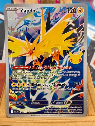 Carta Pokémon Zapdos 133/128 30C español