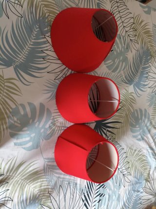 Set de 3 Pantallas para Lámpara Rojas, 5€ las tres