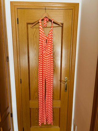 Mono largo estampado naranja