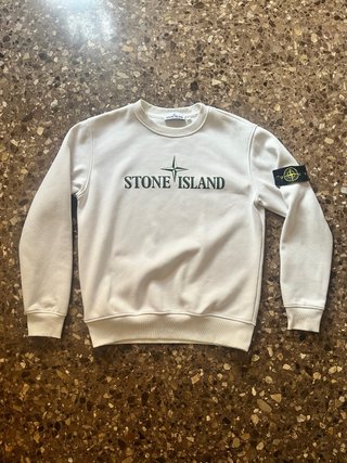 Sudadera Stone Island Big Logo Bordado - Blanco Ro