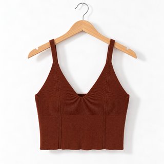 Top Stradivarius punto terracota XS