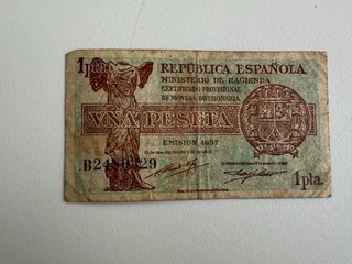 Billete 1 Peseta República Española 1937
