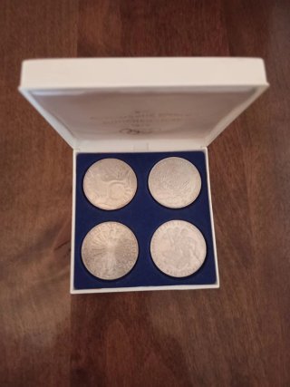 Estuche 4 Monedas 10 Marcos Plata