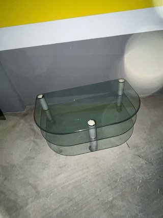 Mesa Auxiliar de Cristal con 3 Niveles