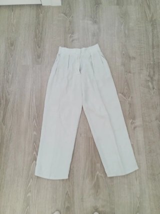 Pantalón de lino gris para niña