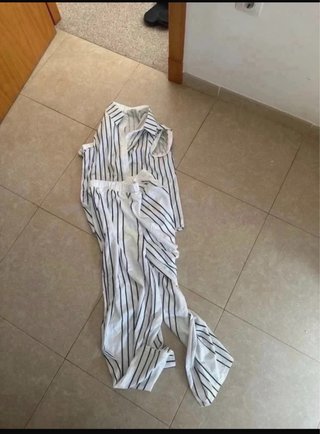 Conjunto de dos piezas a rayas