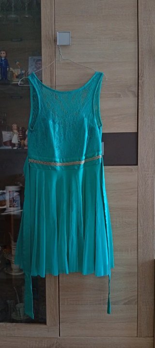 Vestido de fiesta turquesa