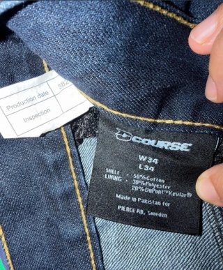 Pantalón Moto marca COURSE con Kevlar Talla W34L34