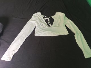 Top Blanco de Manga Larga