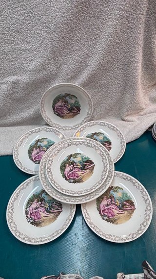 Juego de 6 Platos Vintage Porzelanit