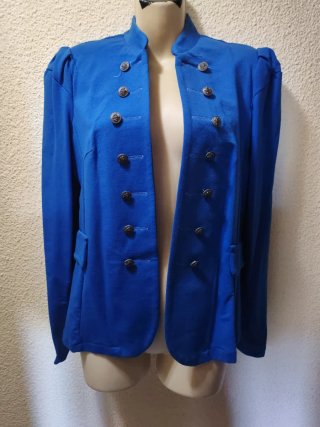 Chaqueta Azul Estilo Militar