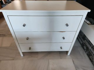 Cajonera Ikea Blanca 3 Cajones con defecto
