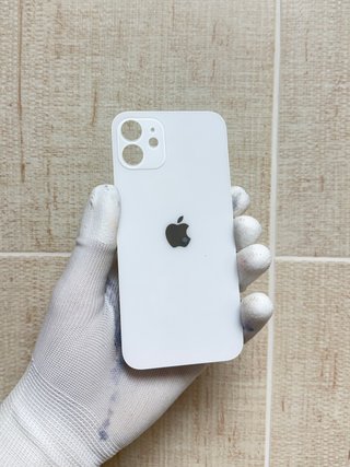 Tapa Cristal Trasero iPhone 12 Blanco
