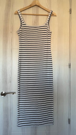 Vestido playero de rayas