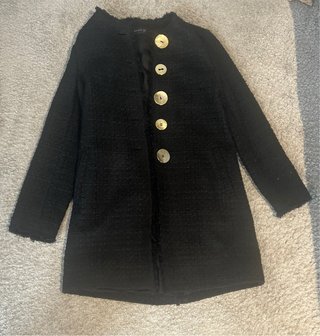 Abrigo Negro Zara