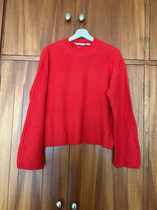 Jersey Oversize de Punto Rojo
