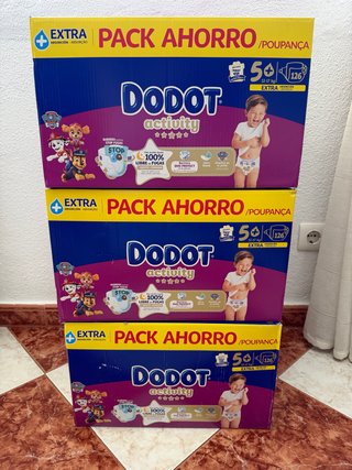 Pañales Dodot Activity Talla 5+ caja 126 und.