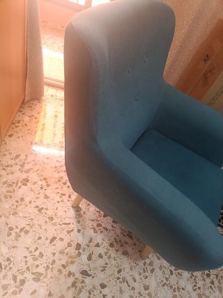 Sillón individual azul