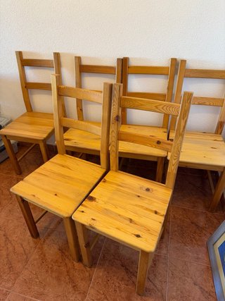 Pack de 6 sillas de madera