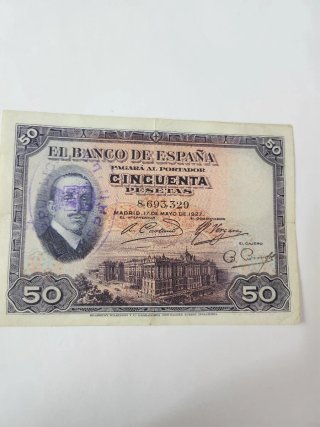 Billete 50 Pesetas Banco de España 1927