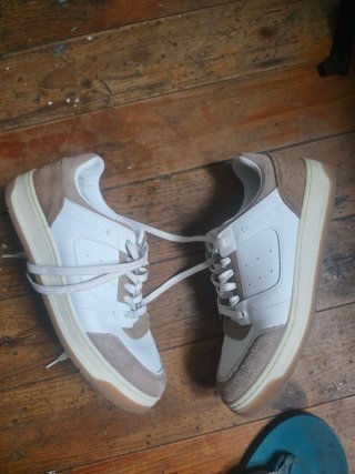 Zapatillas Hombre Blancas y Beige