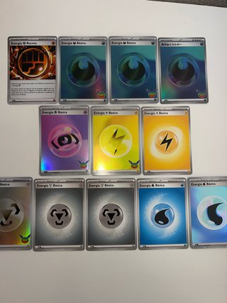 Lote de 12 Cartas Pokémon Energía