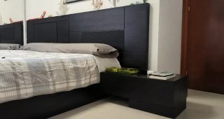 Cabecero de Madera Negro