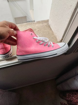 Zapatillas Converse All Star Rosa Purpurina
