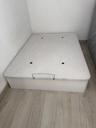 Canapé abatible 135x180 cm blanco