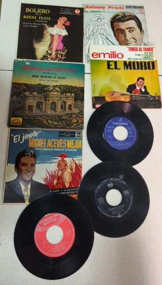 Lote 8 Discos Vinilo 45 RPM Años 60-70