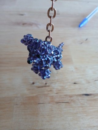 Llavero de Perro Caniche con Cuentas