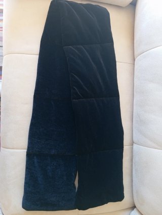 Foulard de Terciopelo Acolchado Negro 150 × 20 cm