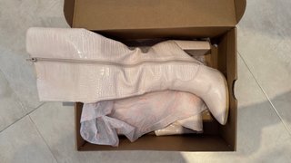 Botas de caña alta efecto piel de serpiente