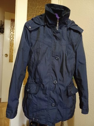Parka azul de mujer