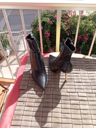 Botines de piel negros talla 38