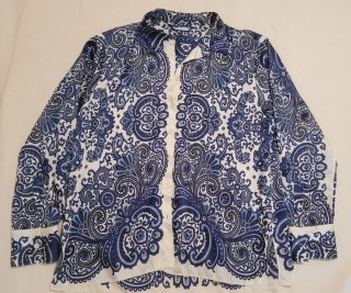 Camisa Satinada Zara Estampado Cachemira T. M