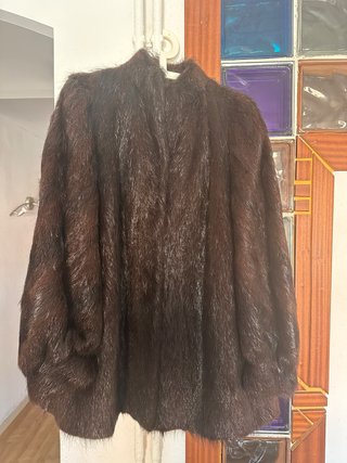 Abrigo Vintage de Pelo Marrón
