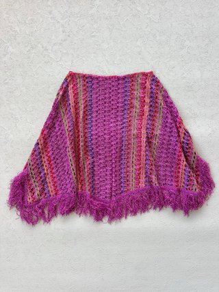 Poncho Missoni Foulard in maglia traforata bouclé