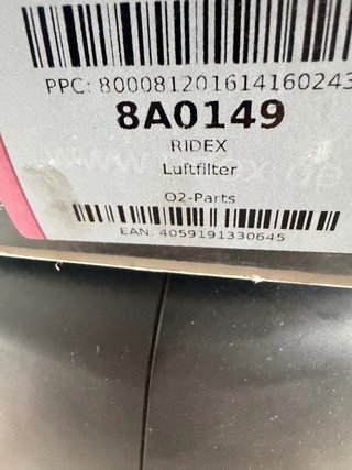 Filtro de Habitáculo AIRE RIDEX PRECINTADO
