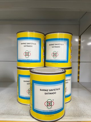 9 Latas de Barniz Sintético Satinado 5 Aros 750 ml