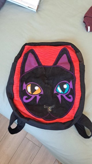Mochila con diseño de gato
