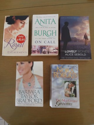 Lote de 5 novelas de ficción y romance en inglés