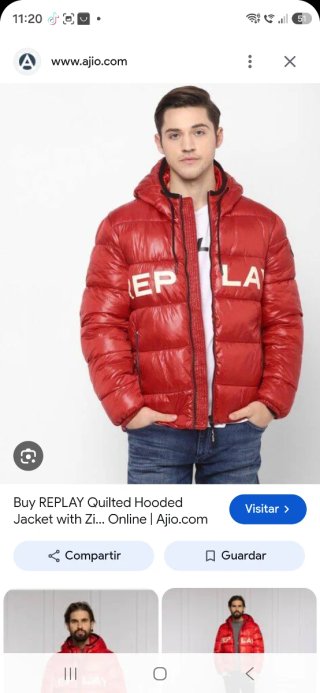 Chaqueta Acolchada Replay Roja