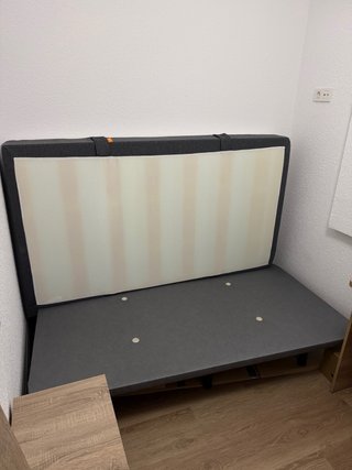 Somier Tapizado Gris 190x105cm